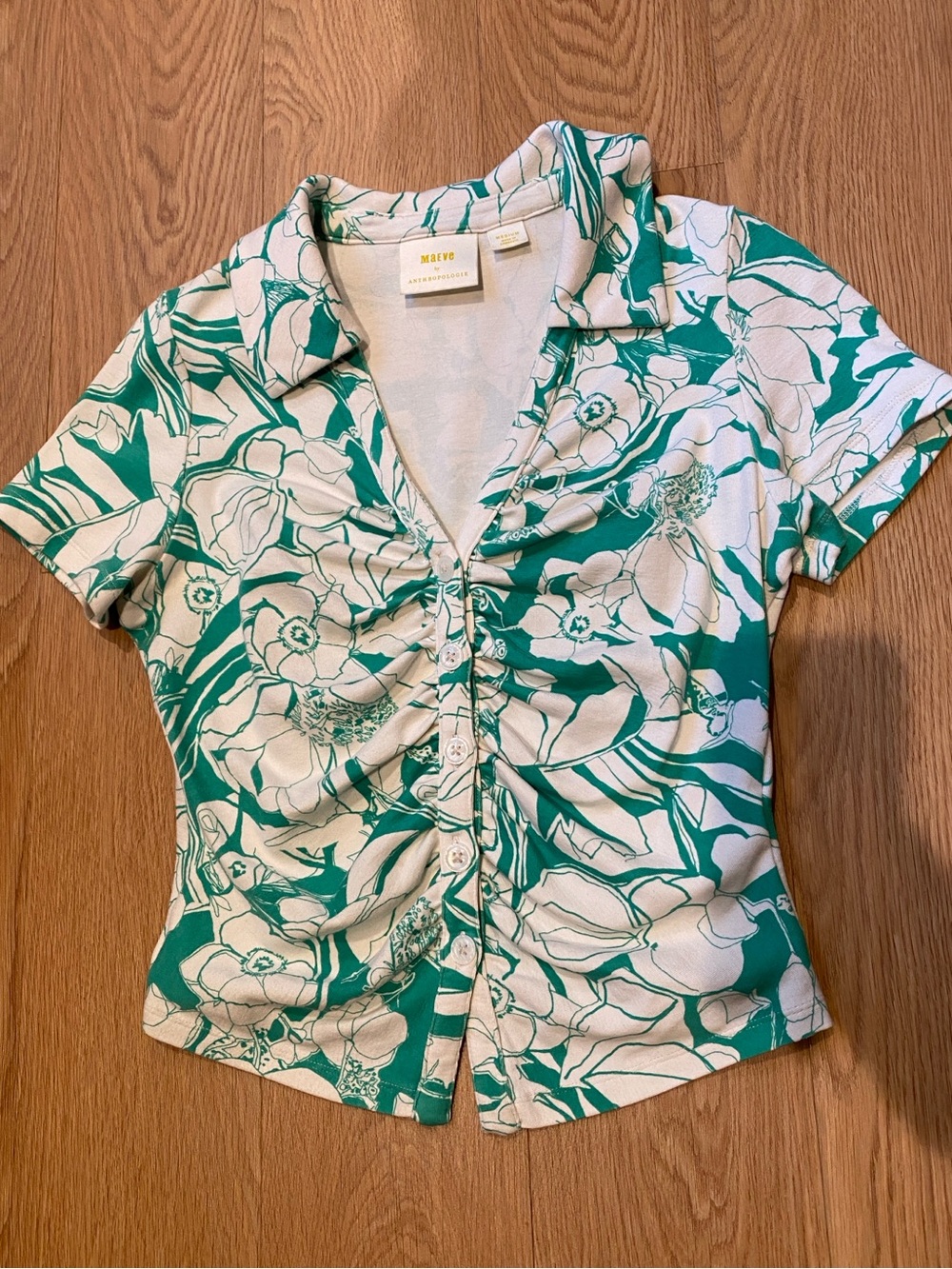 Maeve (by Anthropologie) floral button up top - Size MED